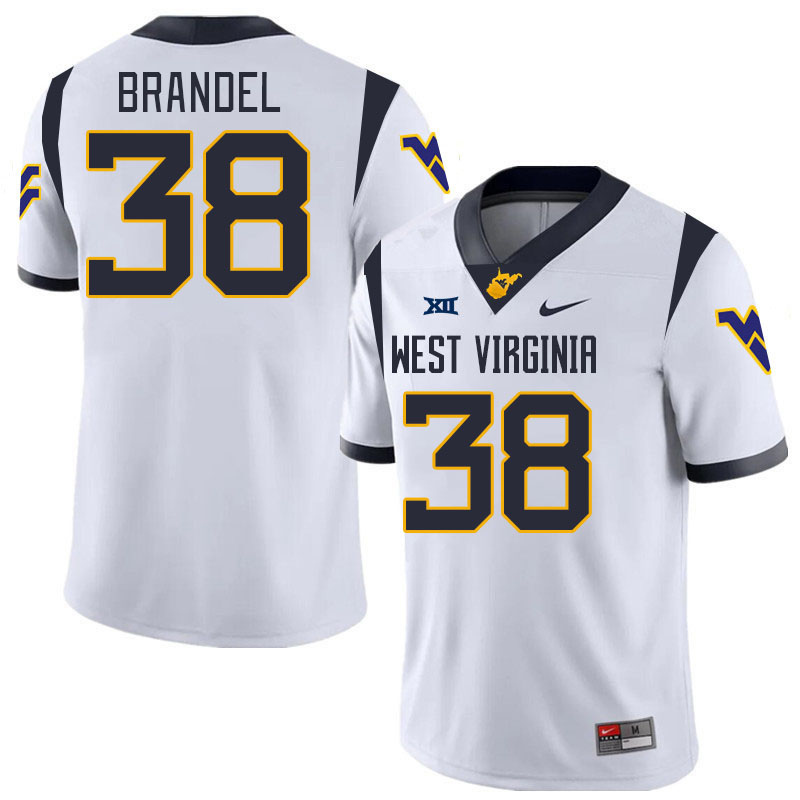 #38 Donald Brandel West Virginia Mountaineers College 2024 New Uniforms Football Jerseys Stitched Sale-White